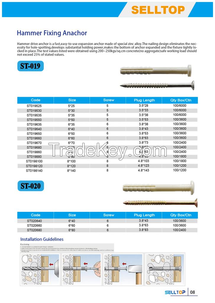 Hammer Fixing Anchor Special Design