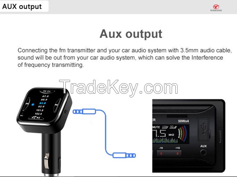 Bluetooth Carkit mp3 player with FM transmitter and USB Charger handsfree car charger mp3 player bluetooth version 3.0