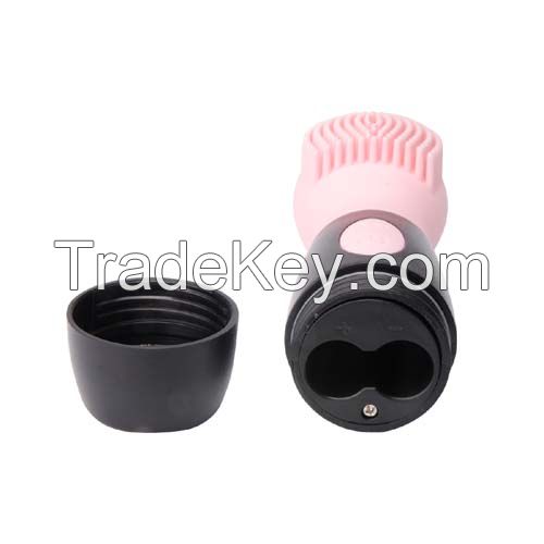 Pink CNV Electric Ultrasonic Face Cleansing Facial Brush Silicone Facial Brush, Cleanser and Massager - Waterproof, Vibrating Sonic Facial Cleansing System, 8000RPM