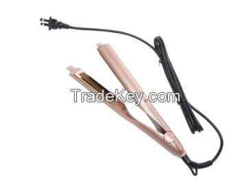 CNV Pro Digital PTC Ceramic Titanium Plate Flat Hair Straightener + Hair Curler, 2 in 1 Straightening Curling Iron,4 Temperature Level,284F to 400F.