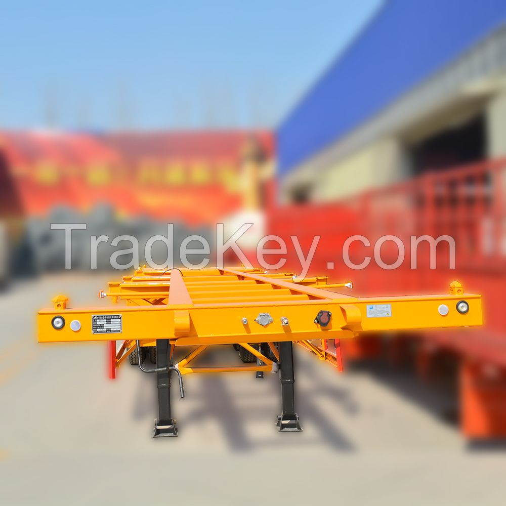 20ft 40ft 3 axle skeleton semi trailer for sale