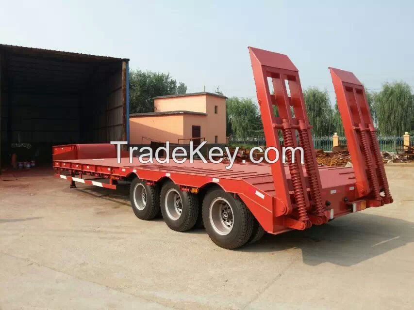 3 Axle Low Bed Semi Trailer 60T lowboy trailer for sale