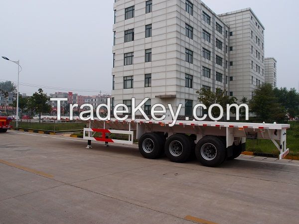 20ft 40ft container trailer 3 axle Flatbed semi trailer for sale