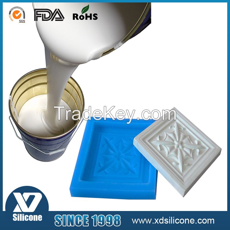 Liquid silicone rubber for making construction molds for gypsum