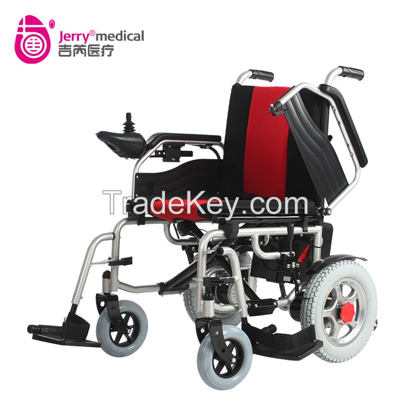 Folding electric wheelchair