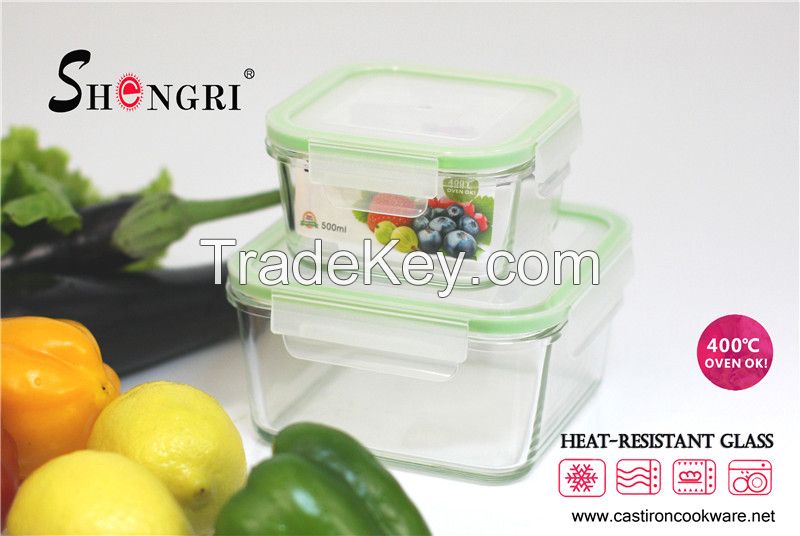 Superior square Glass Meal Prep Food Storage Containers