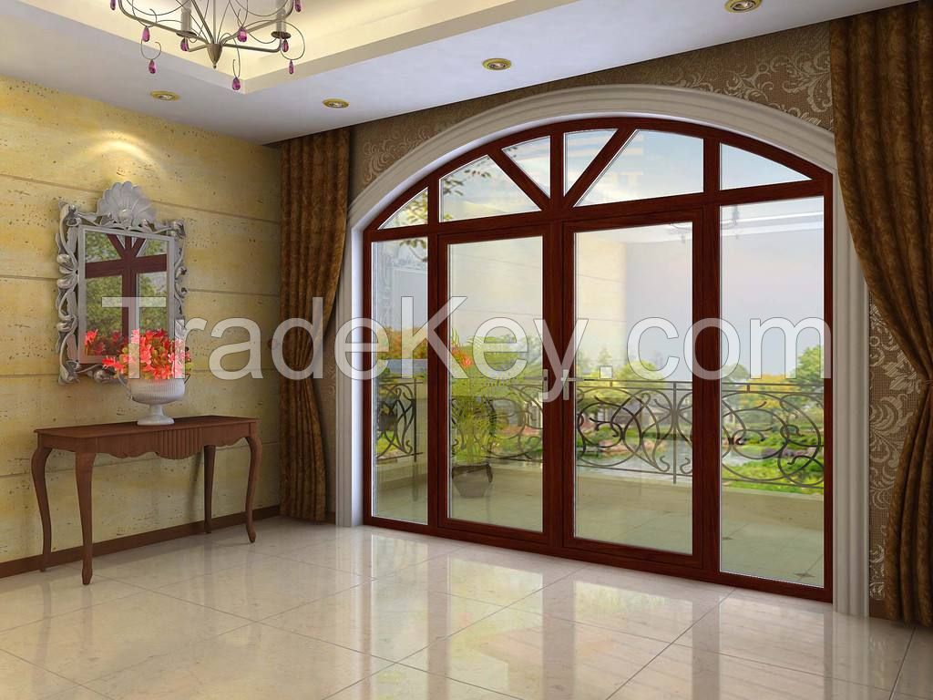 Top Half Glass PVC Board Door