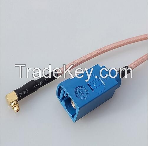 RF Cable MMCX Male Plug Right Angle Connector Switch FAKRA Connector RG316 Coaxial 15CM 6" Adapter cable