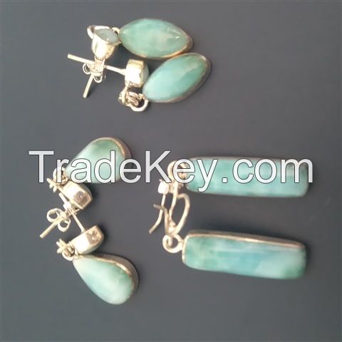 Larimar and Amber Jewelry