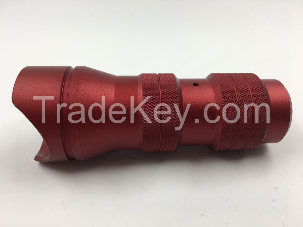 CNC Turning and Milling Oxide Red Aluminum Handles for Garden Tools