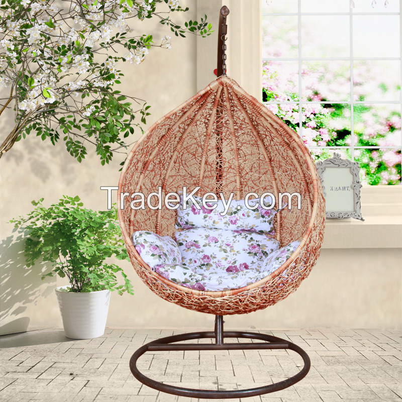 Home use garden outdoor wicker relaxed swing nest hanging pod rattan egg chair