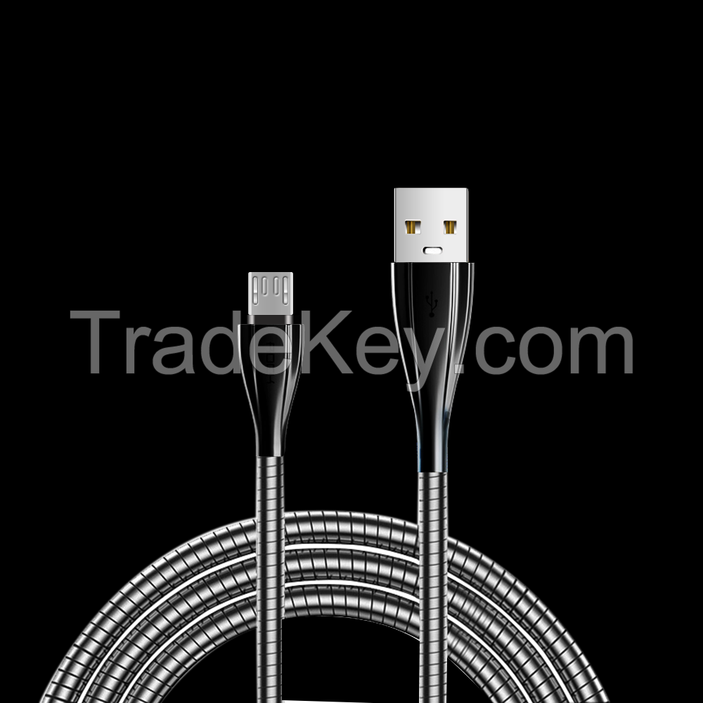 Millionwell Zinc Alloy Super Quality Metal Spring USB Cable