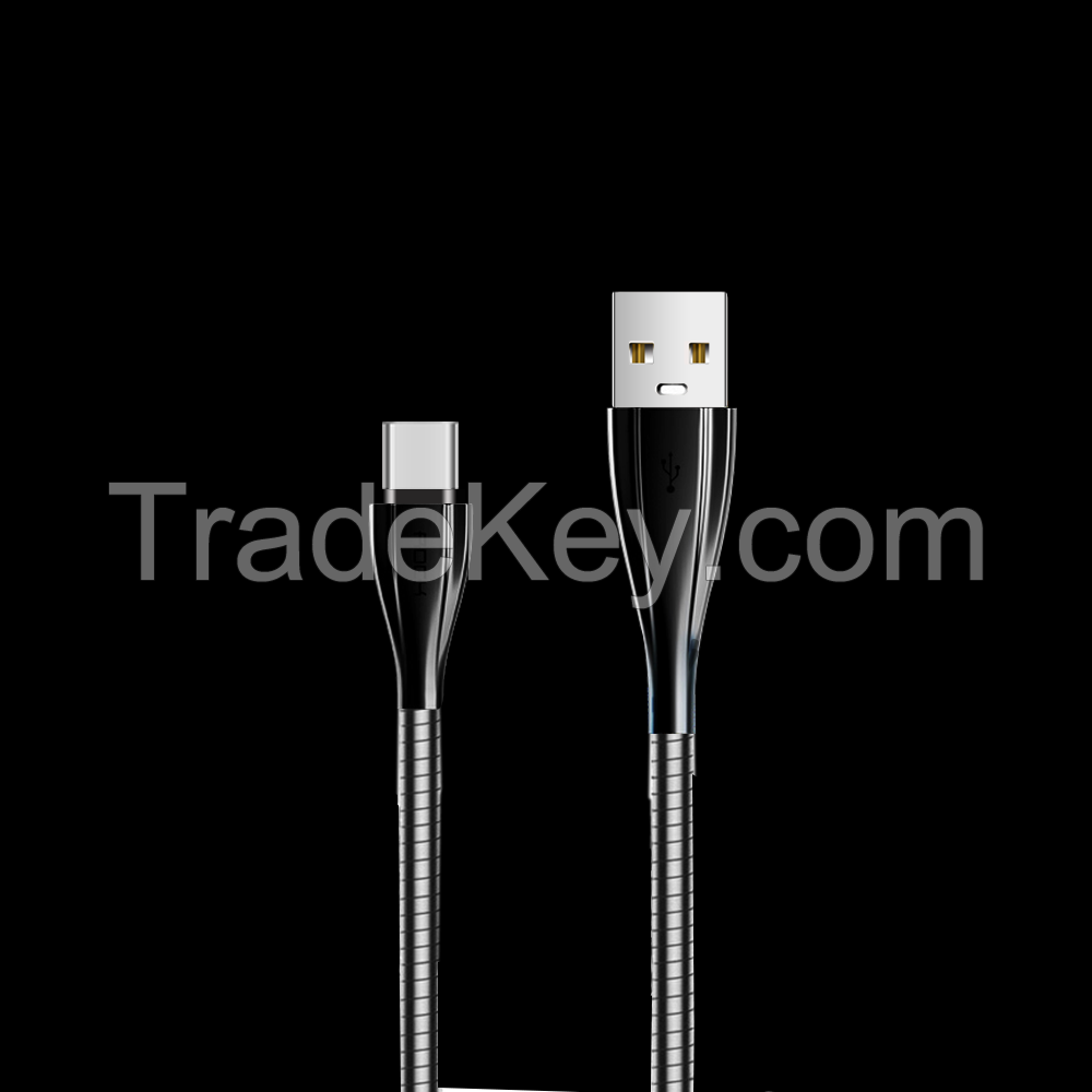 Millionwell Zinc Alloy Super Quality Metal Spring USB Cable