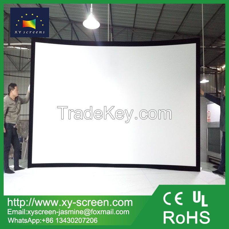 Customized Fixed Curved Frame Projector Screen/Cinema Frame Projector Screen for Home Theatres