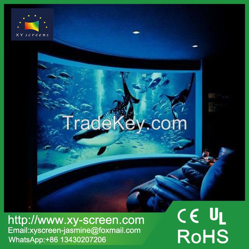 Customized Fixed Curved Frame Projector Screen/Cinema Frame Projector Screen for Home Theatres