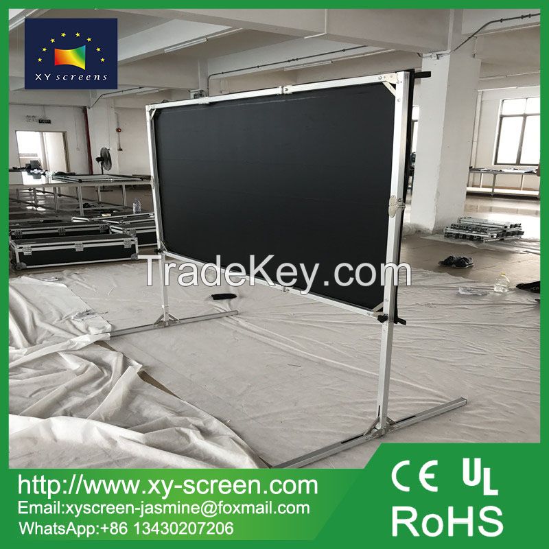 XY screen new design customized self-adhesive front and rear fast fold projection screen