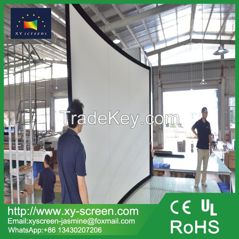 Customized Fixed Curved Frame Projector Screen/Cinema Frame Projector Screen for Home Theatres
