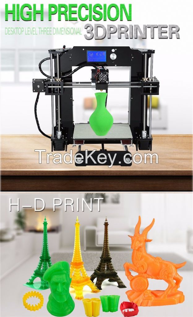 A6 3d printer with LCD12864  Digital printer  Made in China 3d printer factory Direct  FDM 3D printer