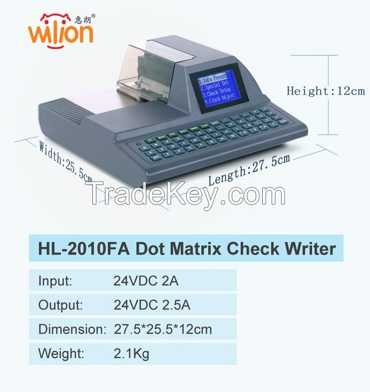 check printer/ check writer new design banknote use