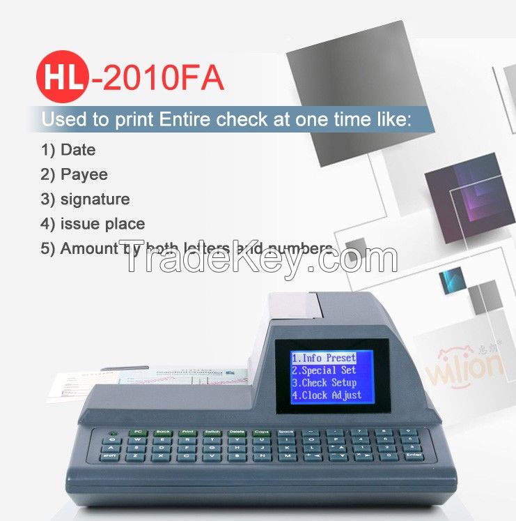 check printer/ check writer new design banknote use