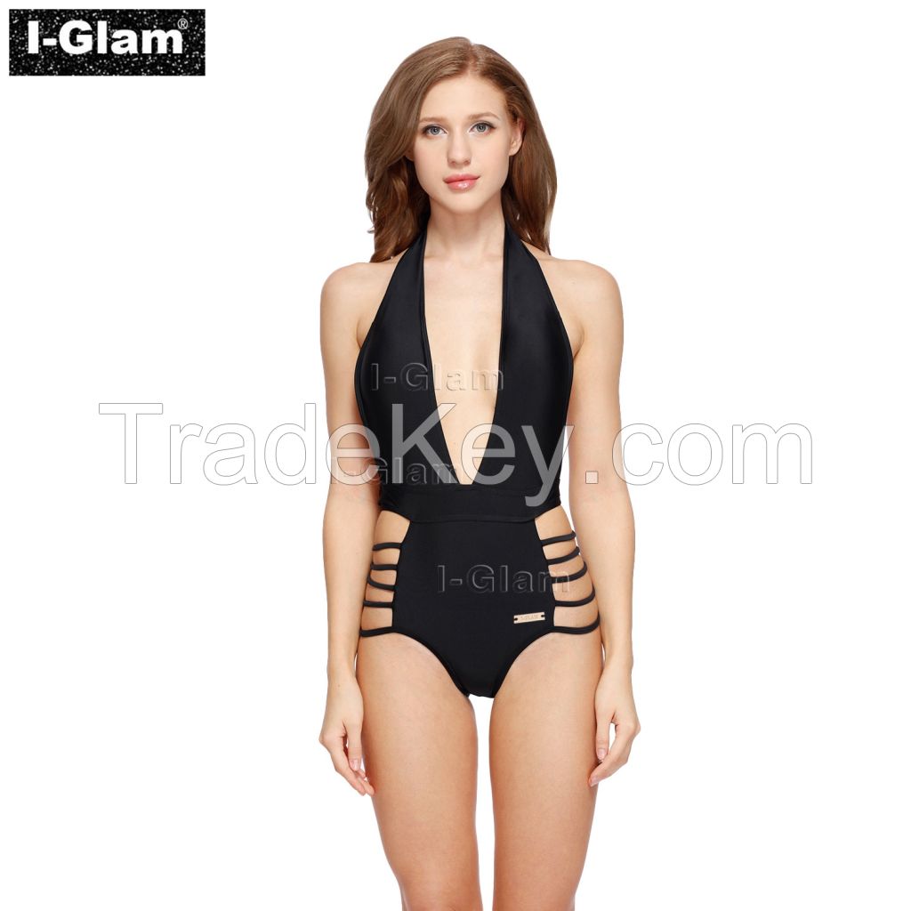 I-Glam Black Sexy One-piece Bikini Swimwear