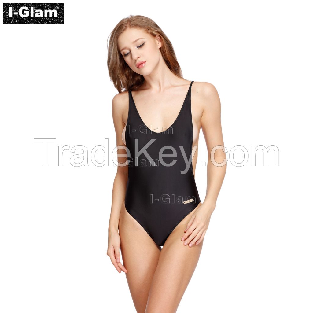 I-Glam Sexy Black One-piece Bikini Swimwear