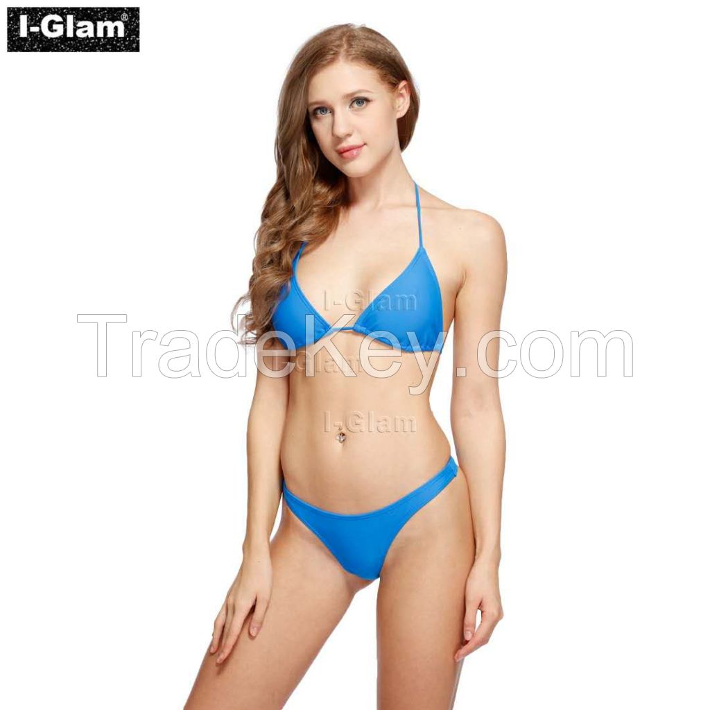 I-Glam Blue Sexy Women Brazilian Bikini Swimwear