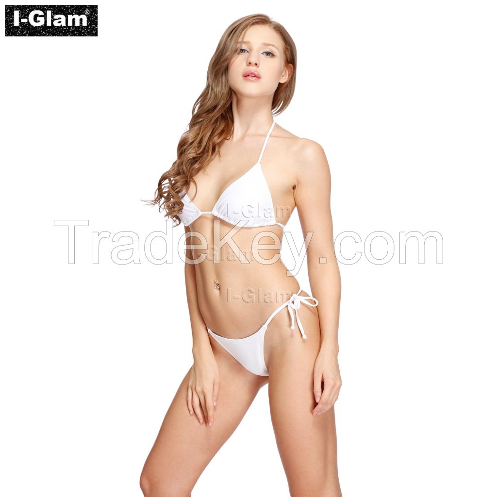 I-Glam White Sexy Women Brazilian Bikini Swimwear