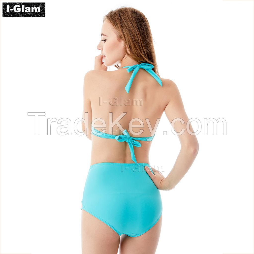 I-Glam Green High Waist Sexy Bikini Swimwear