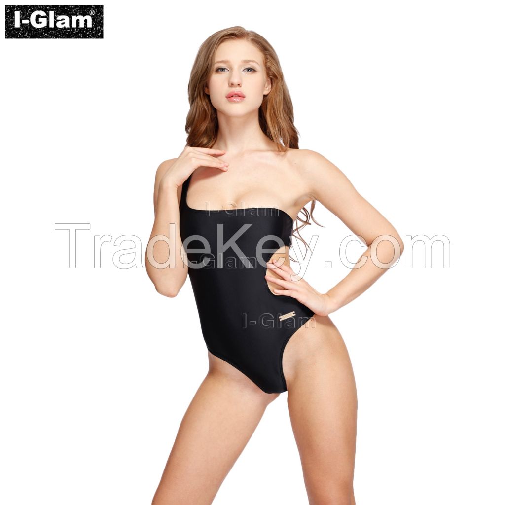 I-Glam Black One-piece Sexy Bikini Swimwear