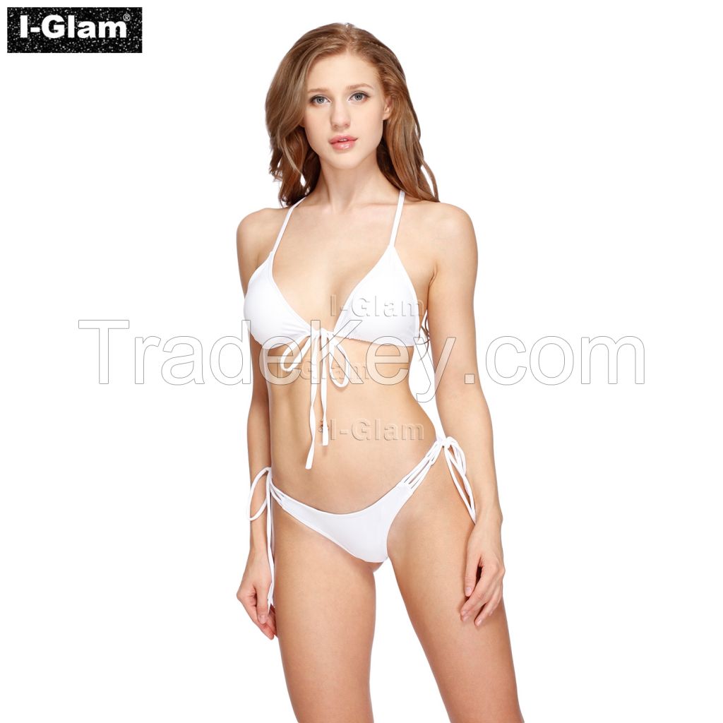 I-Glam Two Piece Sexy Women White Brazilian Bikini Swimwear