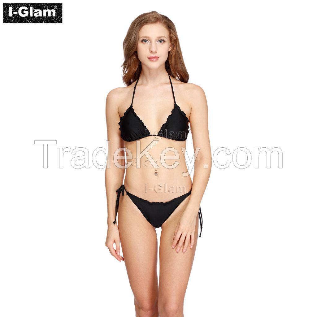 I-Glam Black Two Piece Sexy Women Brazilian Bikini Swimwear