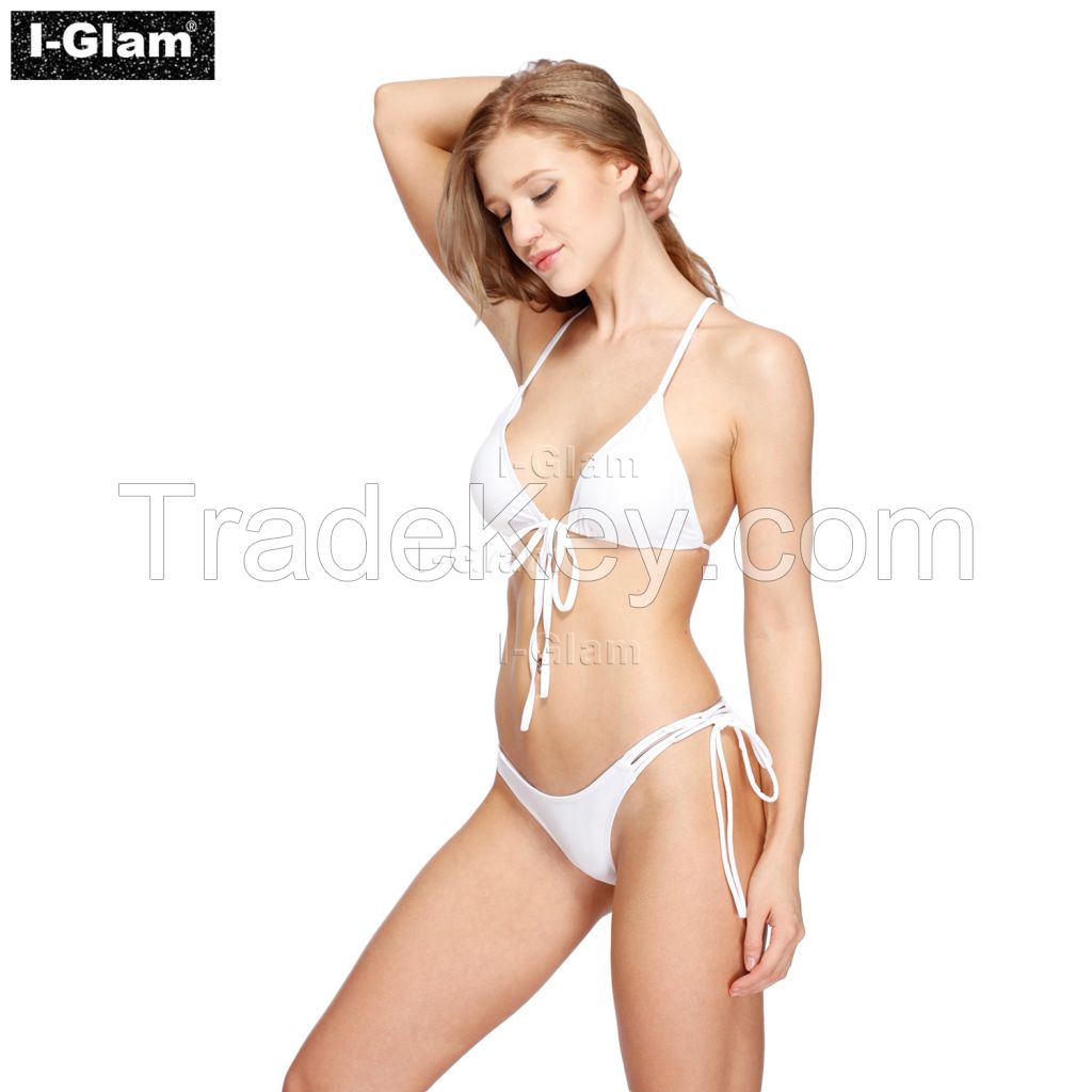 I-Glam Two Piece Sexy Women White Brazilian Bikini Swimwear