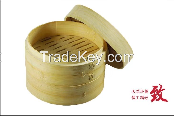 Supply of imported steamer factory direct quality assurance pure hand fine reinforcement bamboo steamer