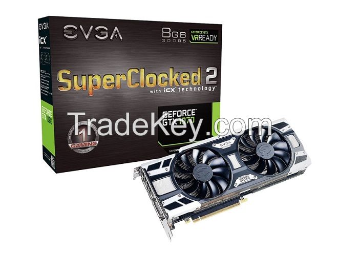 EVGA GeForce GTX 1070 SC2 GAMING, 8GB GDDR5, iCX Technology - 9 Thermal Sensors & RGB LED G/P/M, Asynch Fan, Optimized Airflow Design Graphics Card