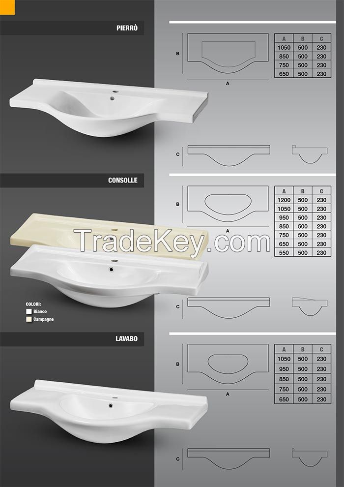 Ceramic wash basins