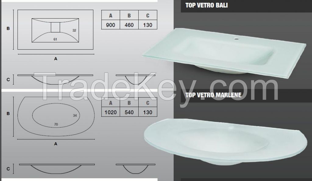 Glass wash basin