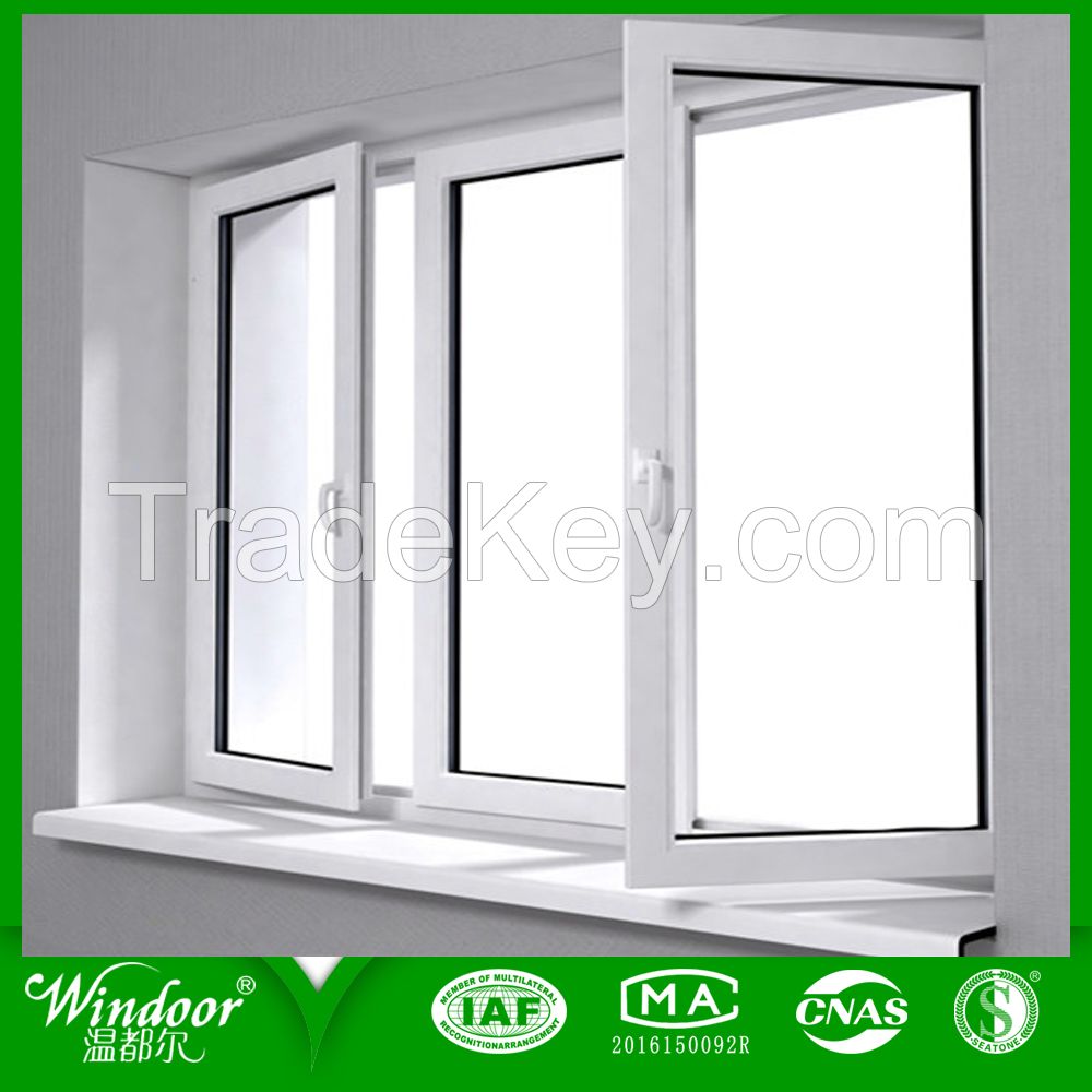 White Frame single glass Cheap uPVC Window