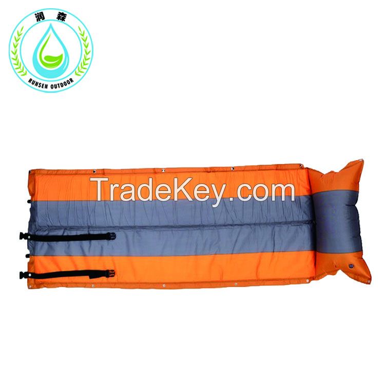 BlueField Outdoor Self-inflating Camping Mat with Pillow Single Spliced Camp Inflating Mattress