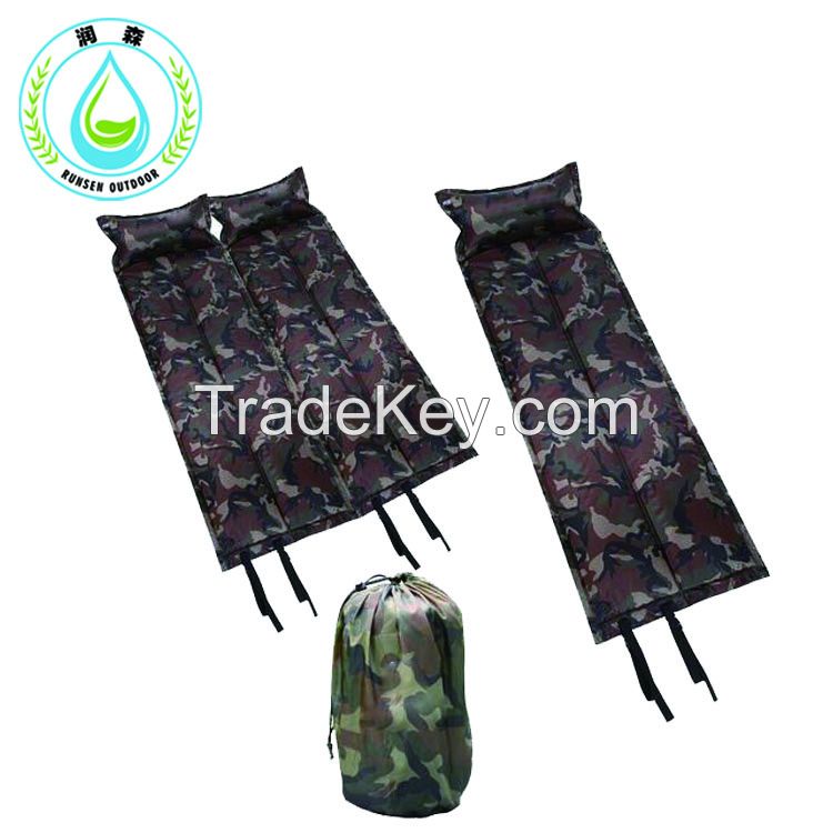 inflatable sleeping mat camping moisture pad widening camouflage Outdoor automatic camping mat