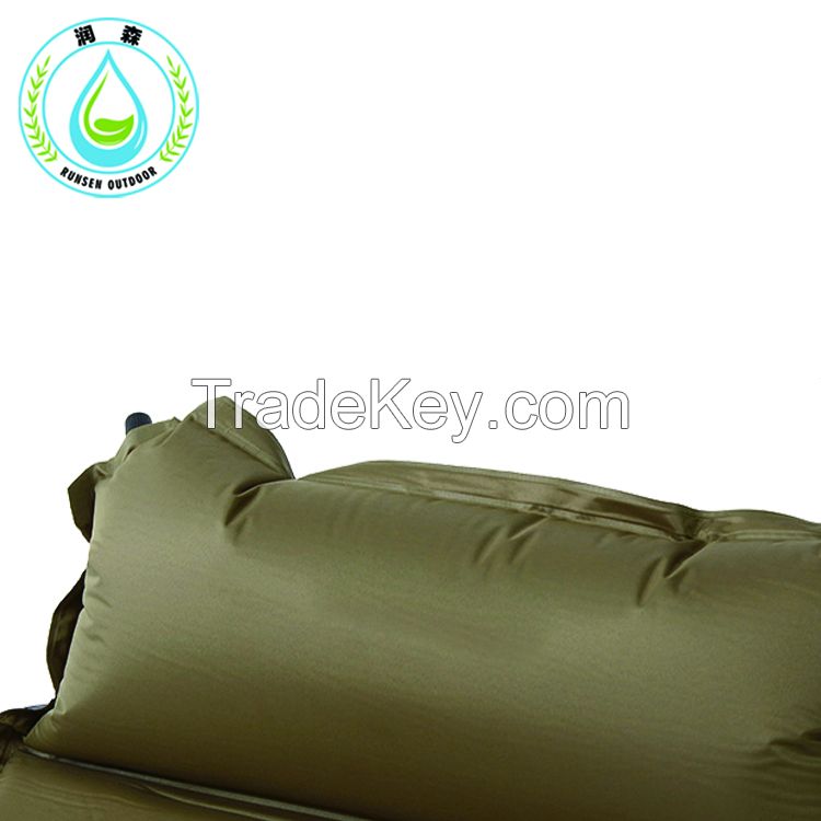 RUNSEN Outdoor equipment can be easily spliced, widened, thickened, pillow, automatic inflatable cushion, damp pad