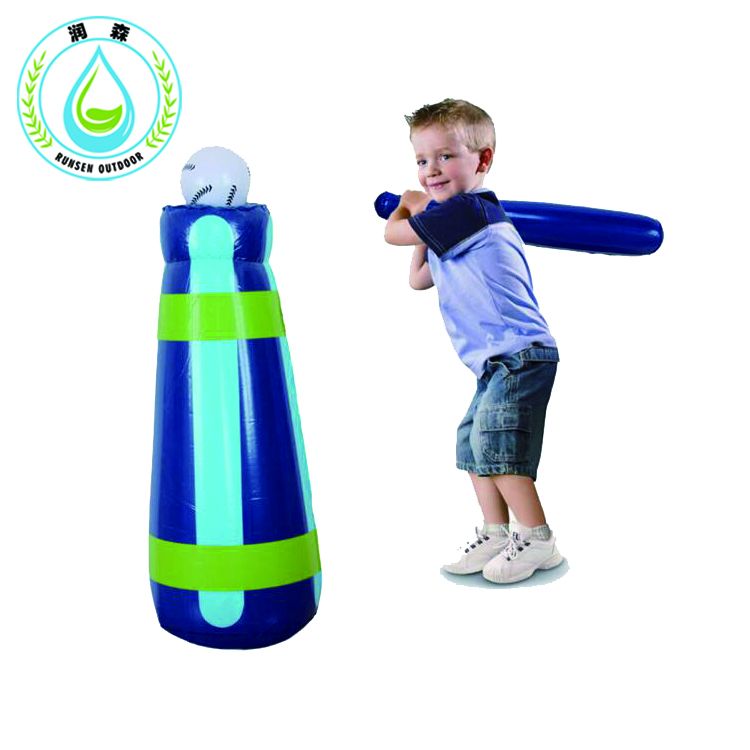 RUNSEN Inflatable Toys Baseball Boxing Tumbler Stand Up Punching Bag Outdoor Fun Sport Action Training inflatable Toys 