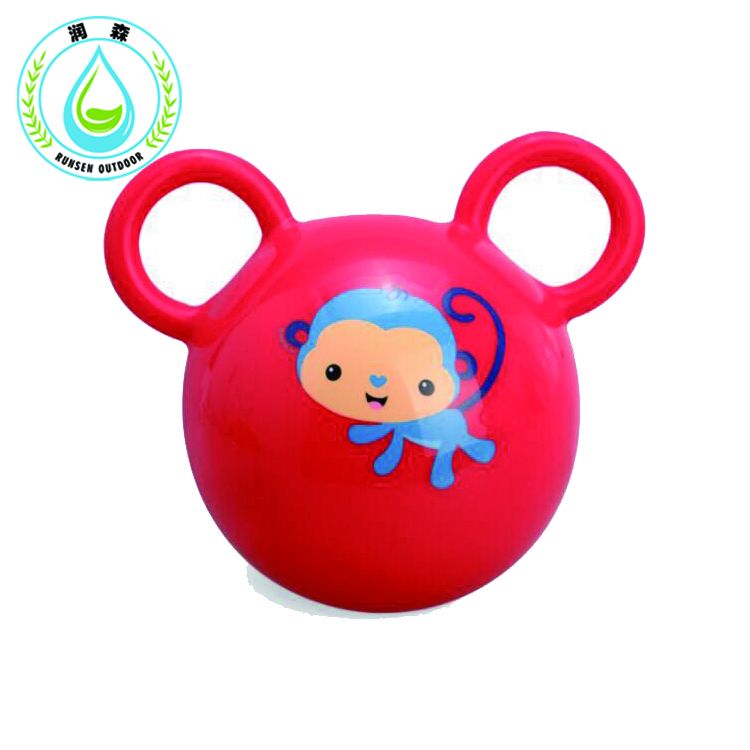 RUNSEN Fisher bell bell ball ball baby infant hand handle Lara ears ball toy ball 4 inch inflatable inflatable toy ball rattle Lara Fisher