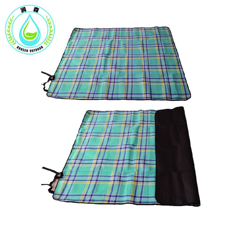 RUNSEN Cashmere Plaid Picnic Mat Outdoor Camping Blanket Bottom Waterproof PVC Climb Carpet picnic mats