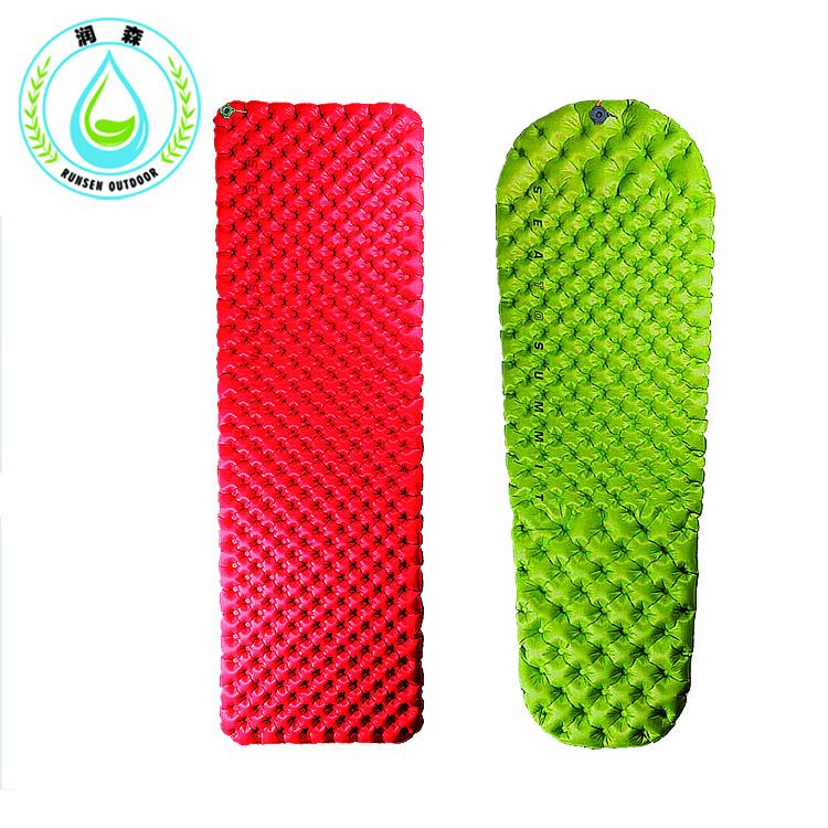  RUNSEN Outdoor super light inflatable moistureproof pad thickening and widening egg tank type inflatable mats