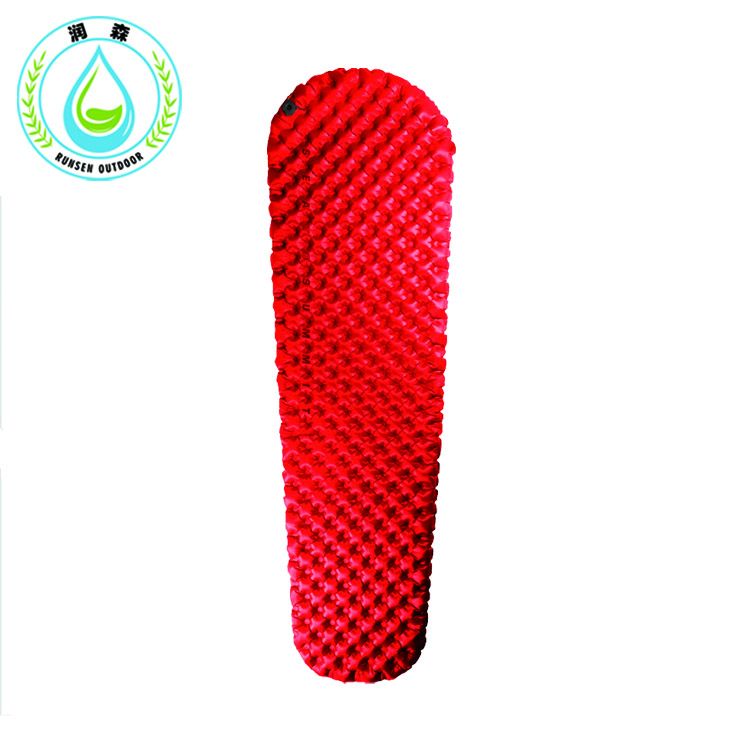  RUNSEN Outdoor super light inflatable moistureproof pad thickening and widening egg tank type inflatable mats