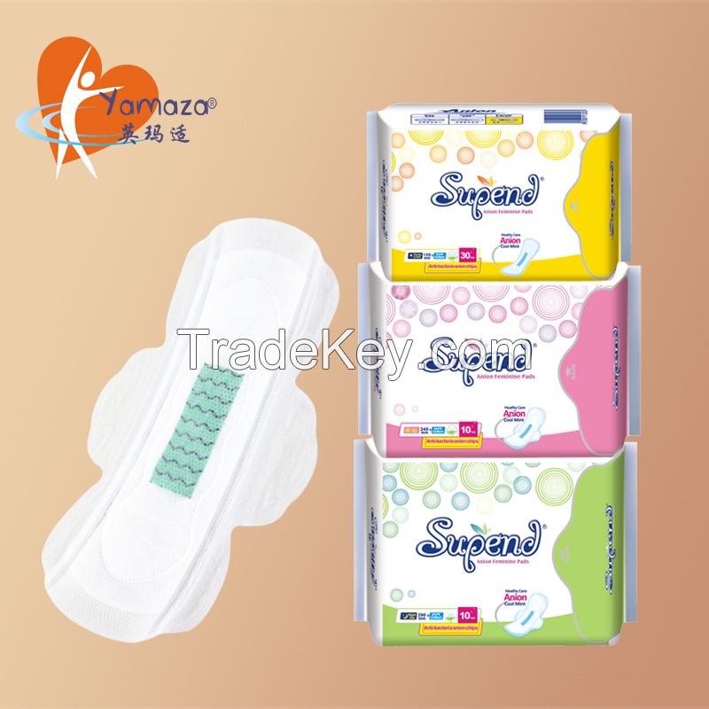 290mm feminine hygiene super absorbent thick with benefits anion menstrual sanitary napkin for overnight use