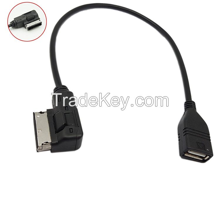 AMI MMI USB Connection Audio Cable for Audi A3 A4 S4 A6 S6 A8 Q5 Q7 R8 TT Volkswagen Jetta GTI GLI Passat CC Tiguan Touareg EOS