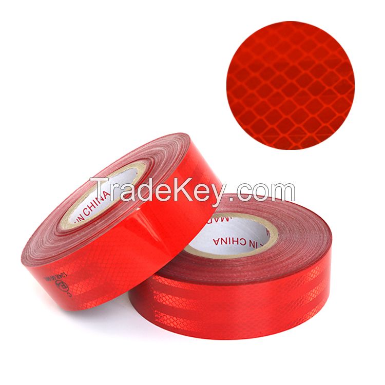 Red Color Conspicuity Marking Tape Reflective Tape for Trucks