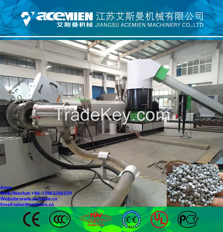 plastic recycling line pp pe compactor pelletizing machine